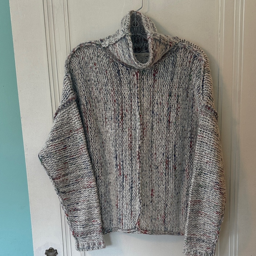 Anthropologie Multicolor mock Turtleneck long sleeve sweater